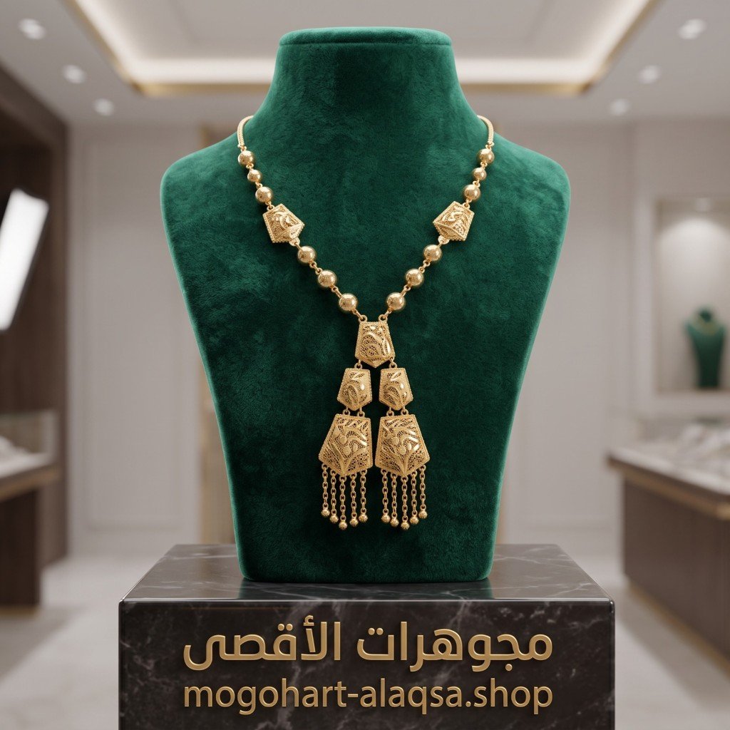 عقد دلايات ذهبية